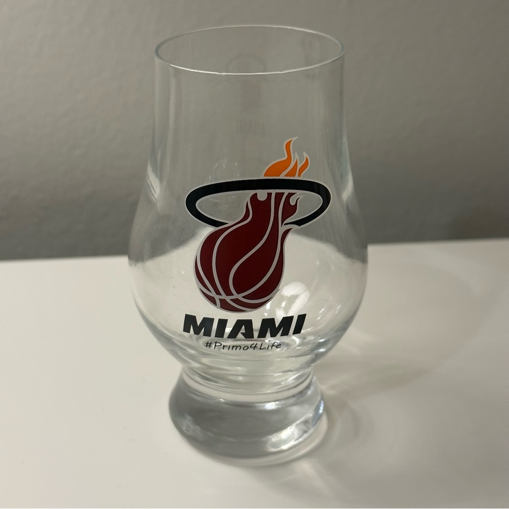 Miami Heat NBA Basketball Snifter Bourbon Scotch Glass
